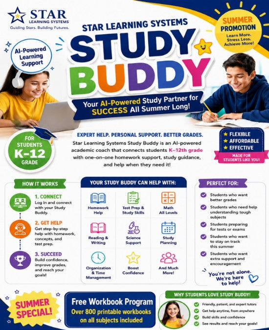 Star Study Buddy - Interactive AI Tutor for Grades 1-12
